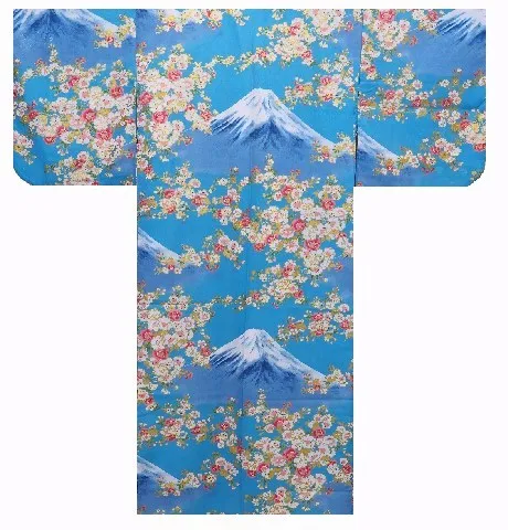 Women's Yukata: Sakura on Mt. Fuji