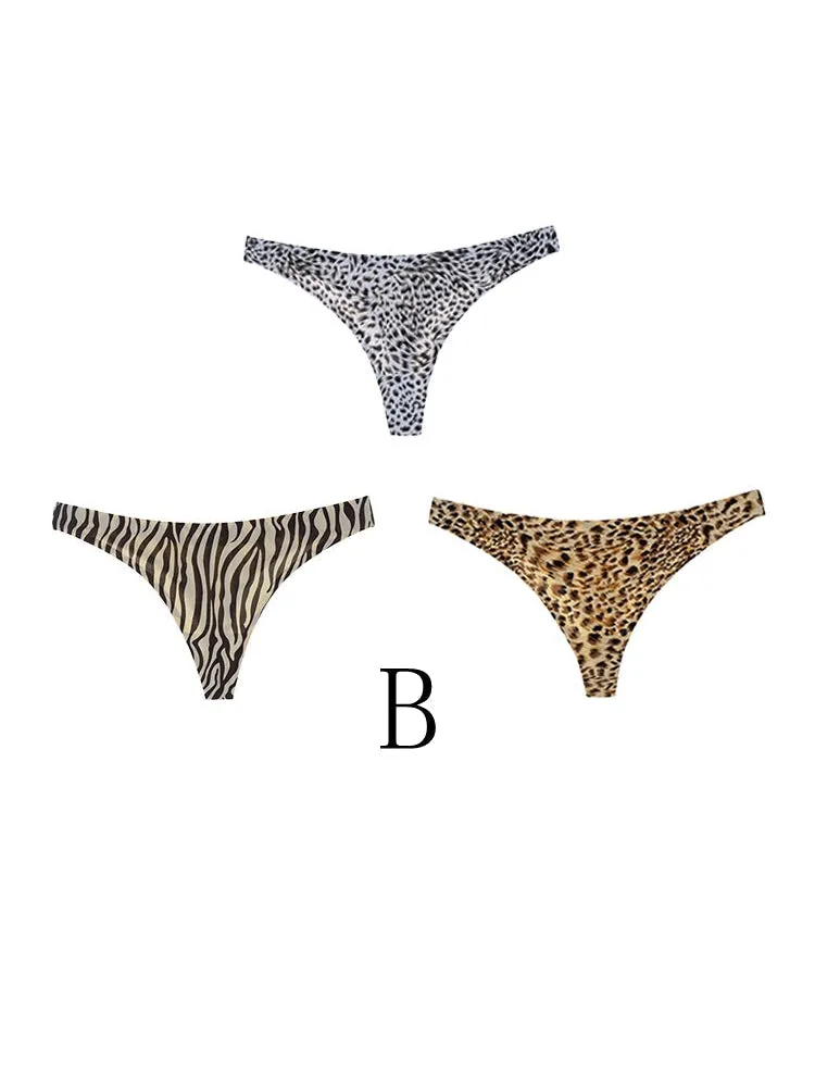 ZASUWA Female Animal Print One Piece Sports Thong