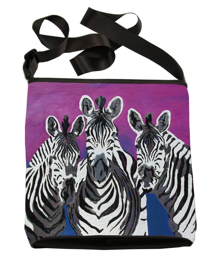 Zebra Large Cross Body Bag - Family